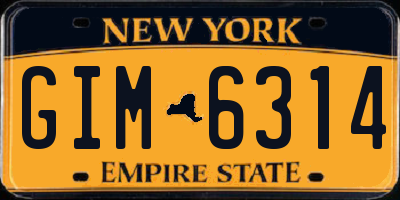 NY license plate GIM6314