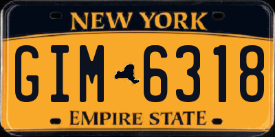 NY license plate GIM6318