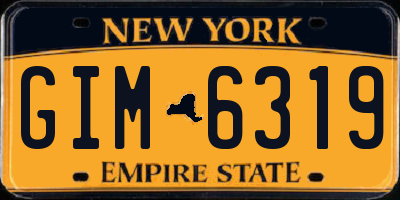 NY license plate GIM6319