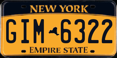 NY license plate GIM6322