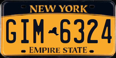 NY license plate GIM6324