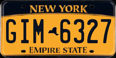 NY license plate GIM6327