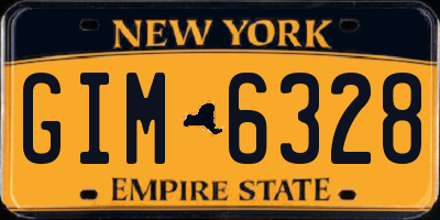 NY license plate GIM6328