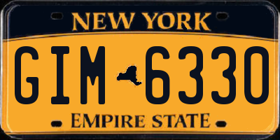 NY license plate GIM6330