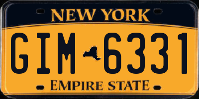 NY license plate GIM6331