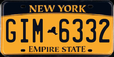 NY license plate GIM6332