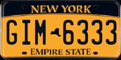 NY license plate GIM6333