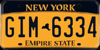 NY license plate GIM6334