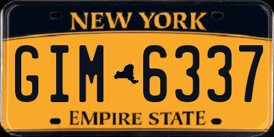 NY license plate GIM6337