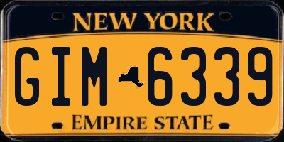 NY license plate GIM6339