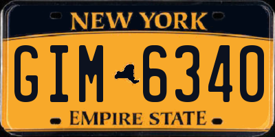 NY license plate GIM6340