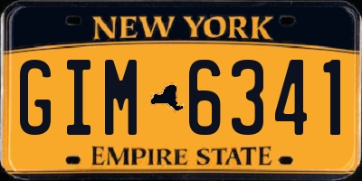 NY license plate GIM6341