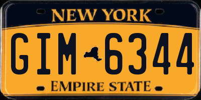 NY license plate GIM6344