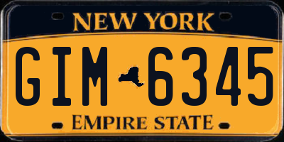 NY license plate GIM6345