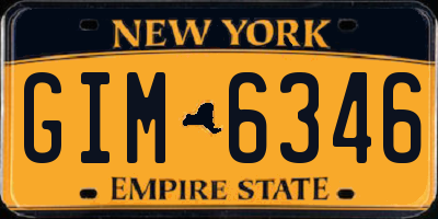NY license plate GIM6346