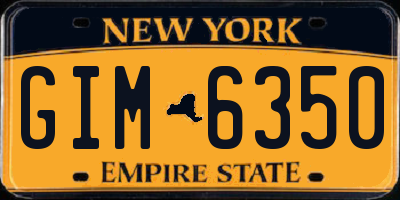 NY license plate GIM6350