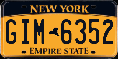 NY license plate GIM6352