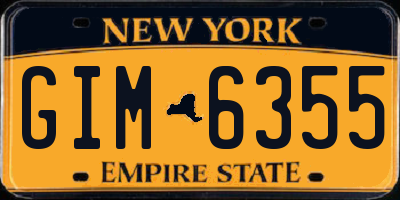 NY license plate GIM6355