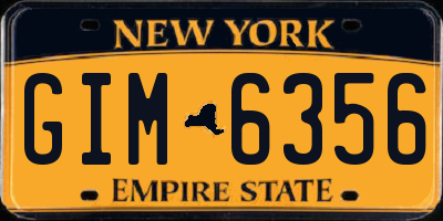 NY license plate GIM6356