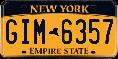 NY license plate GIM6357