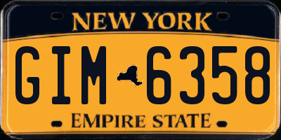 NY license plate GIM6358