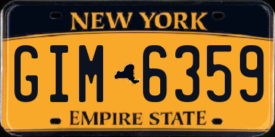 NY license plate GIM6359