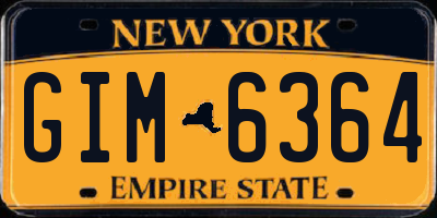 NY license plate GIM6364