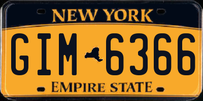NY license plate GIM6366