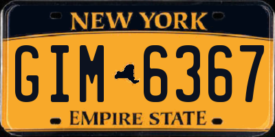 NY license plate GIM6367
