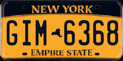 NY license plate GIM6368