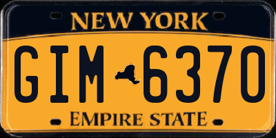 NY license plate GIM6370