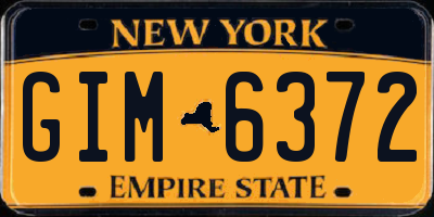 NY license plate GIM6372
