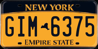 NY license plate GIM6375