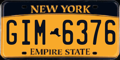 NY license plate GIM6376