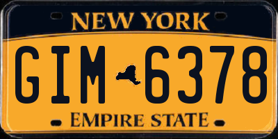 NY license plate GIM6378