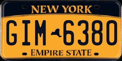 NY license plate GIM6380