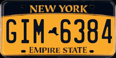 NY license plate GIM6384