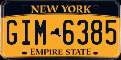 NY license plate GIM6385