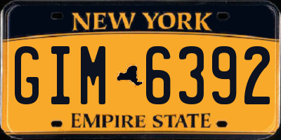 NY license plate GIM6392