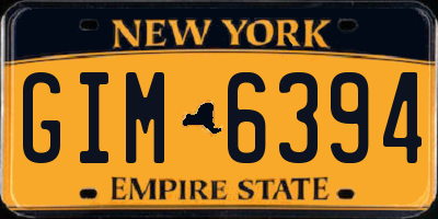 NY license plate GIM6394