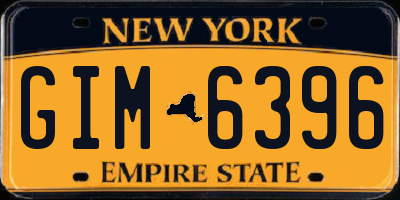 NY license plate GIM6396