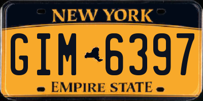 NY license plate GIM6397