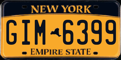 NY license plate GIM6399