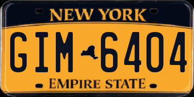 NY license plate GIM6404