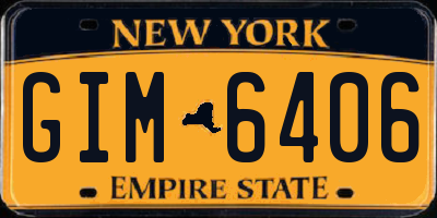 NY license plate GIM6406