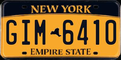 NY license plate GIM6410