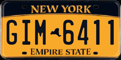 NY license plate GIM6411