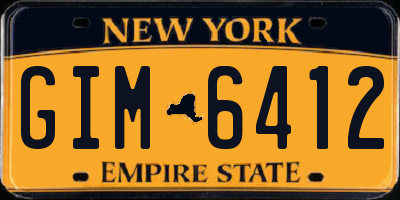 NY license plate GIM6412