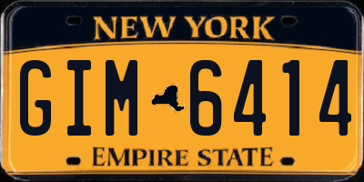 NY license plate GIM6414