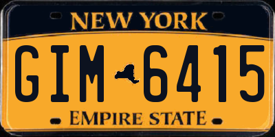NY license plate GIM6415